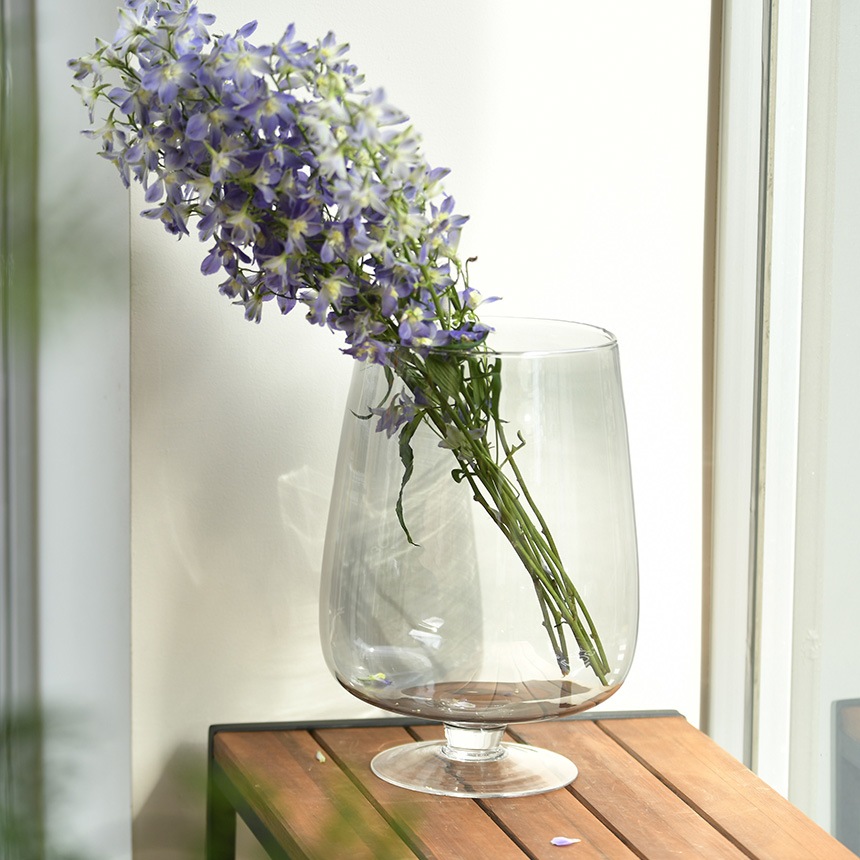 花瓶 ガラス 北欧 大きい Soiree L 高さ33cm ガラス花瓶 大型 カラーガラス フラワーベース インテリア 雑貨 枝もの 室内 玄関  リビング | グリーン/ガーデニング