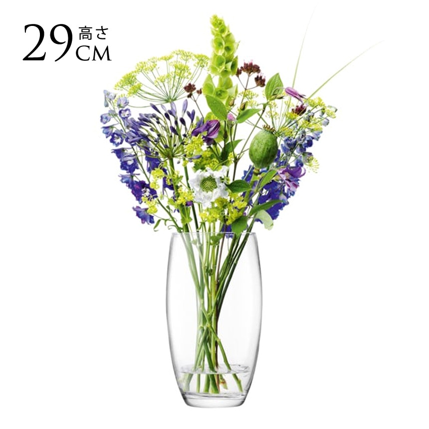 LSA International フラワーベース FLOWER フラワー BARREL BOUQUET VASE 花瓶 H29cm  透明ガラス/おしゃれ/シンプル/ガラスベース/北欧/北欧インテリア/フラワーアレンジメント/水耕栽培/ハイドロカルチャー/ | グリーン/ガーデニング