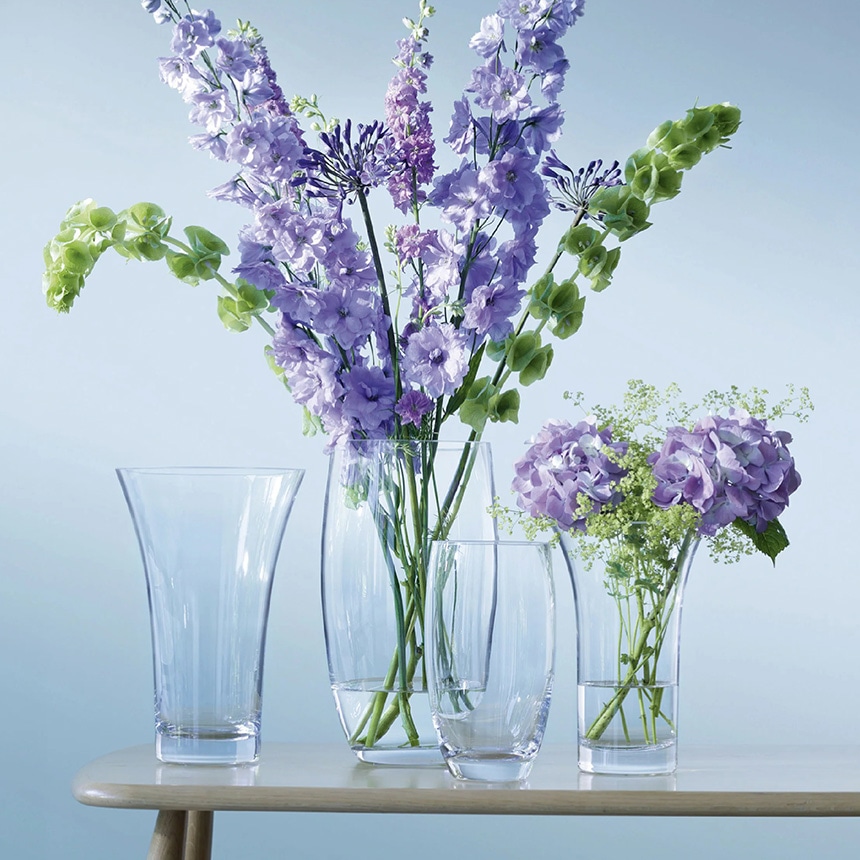 LSA International フラワーベース FLOWER フラワー BARREL BOUQUET VASE 花瓶 H29cm  透明ガラス/おしゃれ/シンプル/ガラスベース/北欧/北欧インテリア/フラワーアレンジメント/水耕栽培/ハイドロカルチャー/ | グリーン/ガーデニング