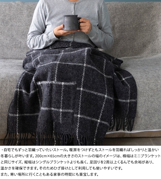 KLIPPAN クリッパン ストール ヴィンガ 2ポケット ストール 大判 厚手