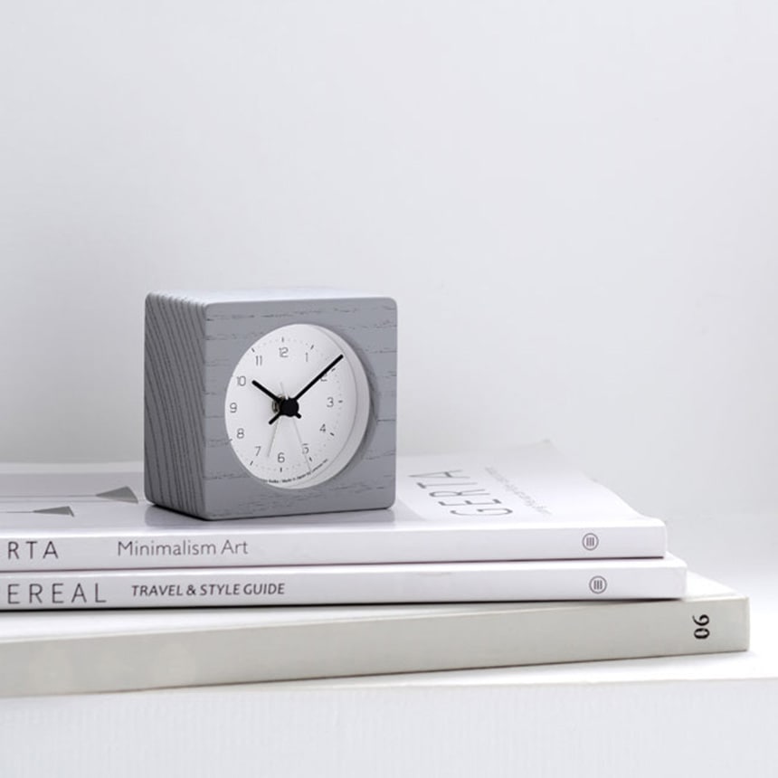 Lemnos made in japan ホワイトアナログ置時計 レムノス Lemnos