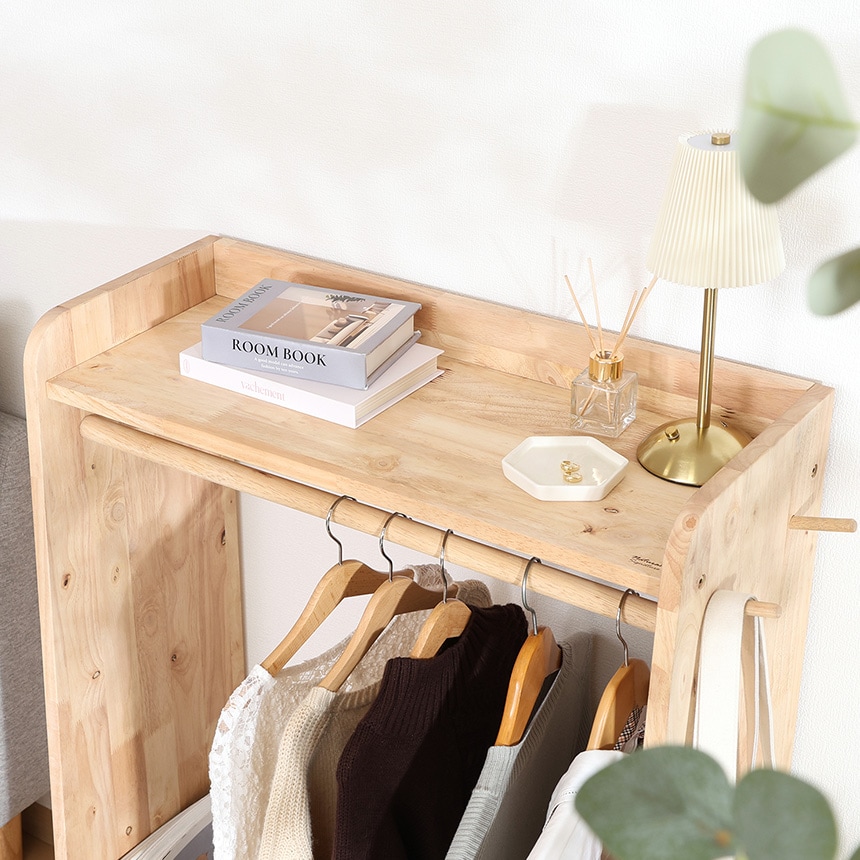 ハンガーラック 木製 おしゃれ 北欧 スリム Natural Signature 天然木