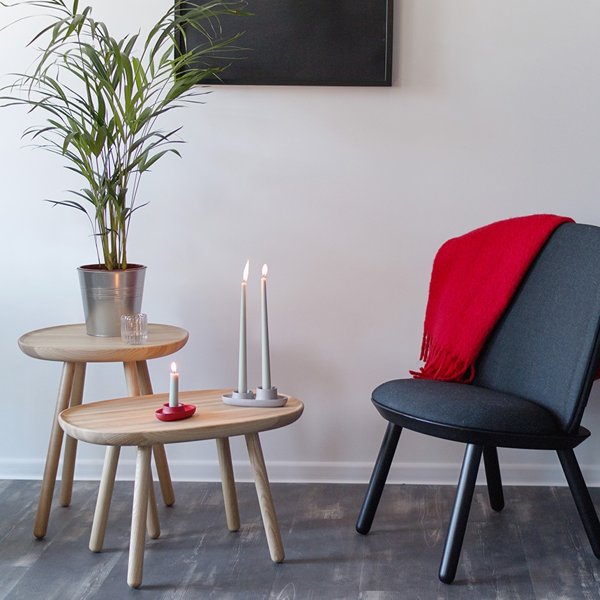 サイドテーブル 木製 丸 北欧 EMKO ナイーブ サイドテーブル A