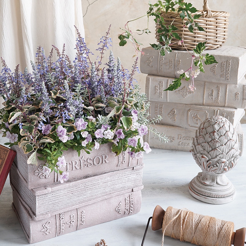 ガーデン雑貨 フラワースタンド 花台 3ブックス ミニ 幅24.5cm