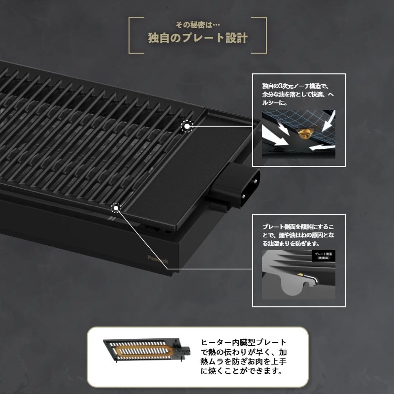 ピーコック 電気焼肉器 減煙タイプ WY-G120
