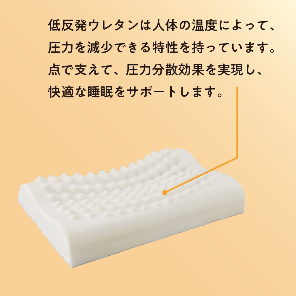 点で支える低反発プロファイル枕