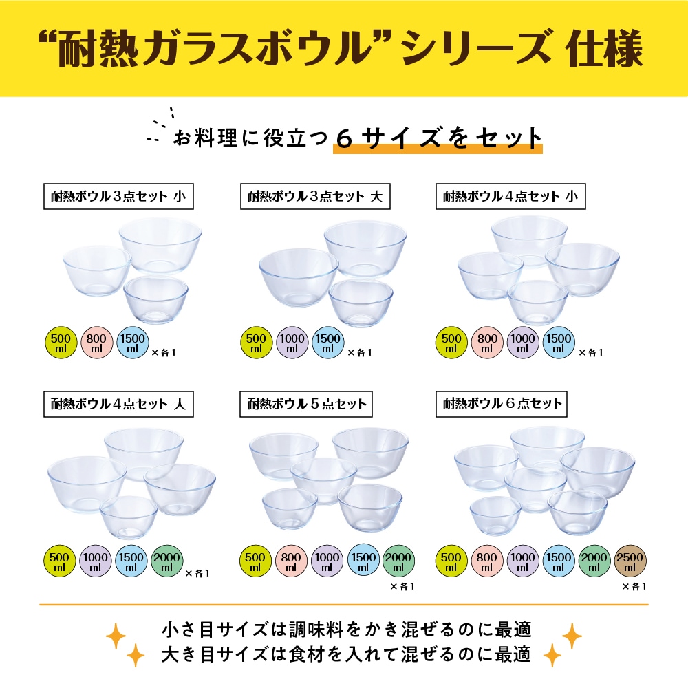 マジクック 耐熱ボウル６点セット