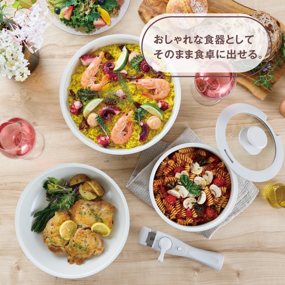 マジクック セラミック加工 ＩＨ対応着脱ハンドルフライパン６点セット