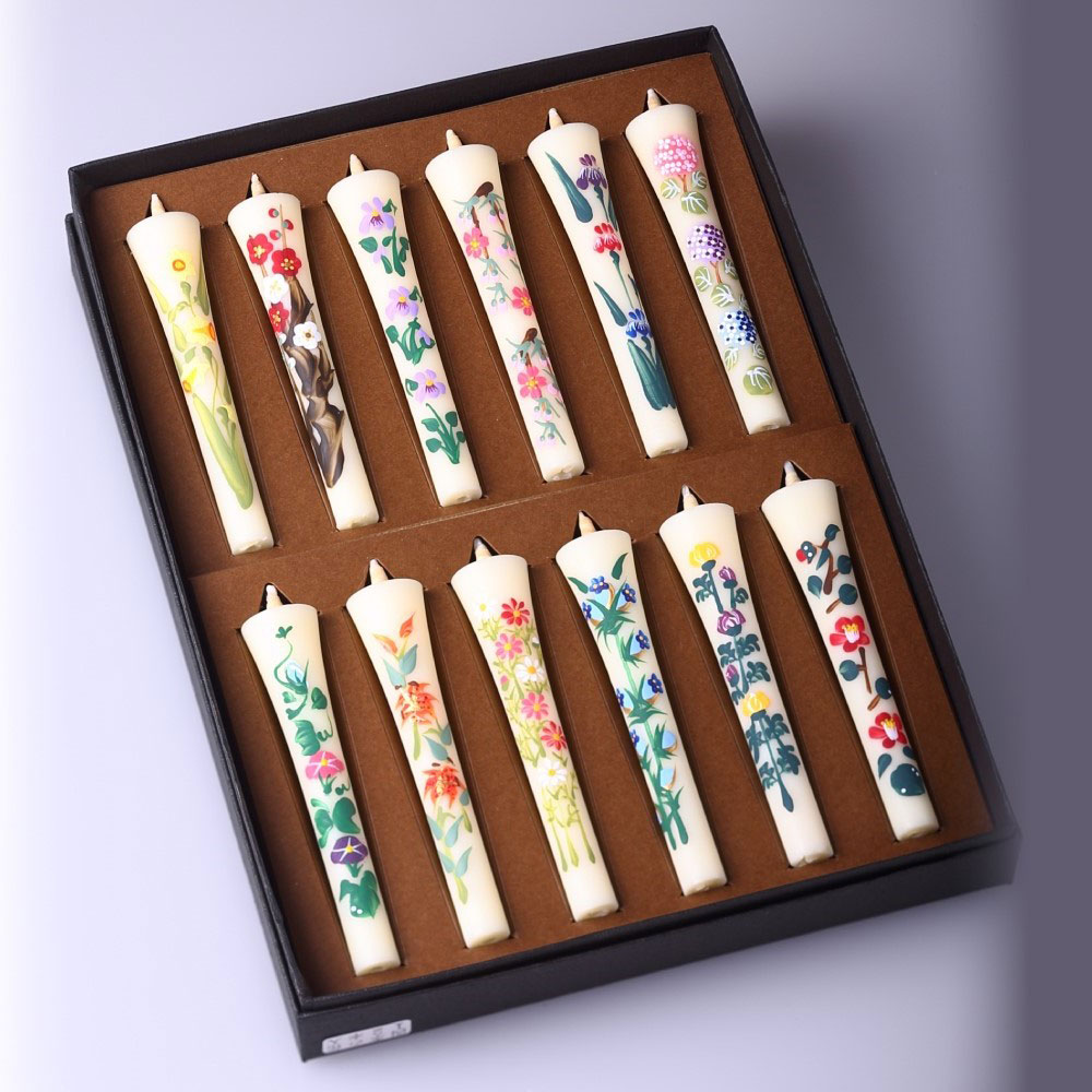 四季の花ろうそく　10㎝　12本入