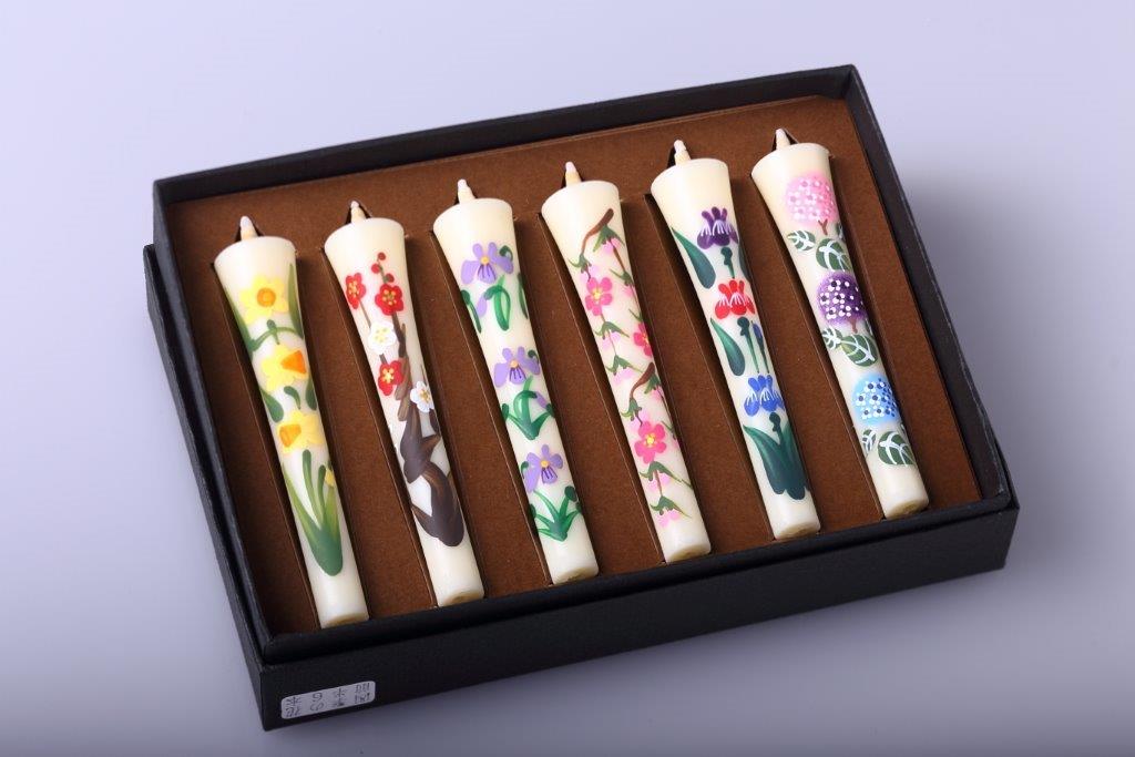 四季の花ろうそく　10㎝　6本入