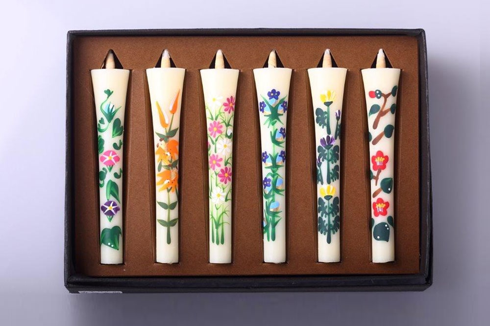 四季の花ろうそく 10㎝ 6本入（7月－12月）｜新潟の通販サイト「ガタ市」