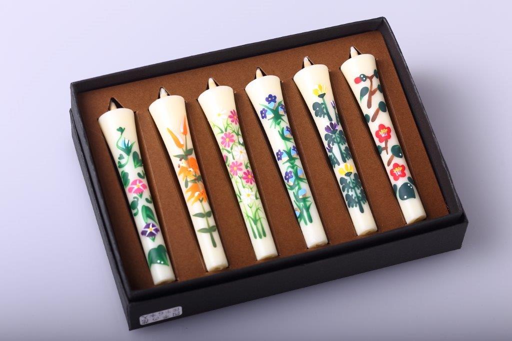 四季の花ろうそく　10㎝　6本入