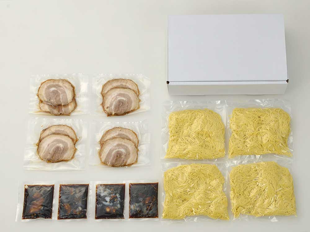 長岡生姜醤油ラーメン(焼豚付)　４食セット