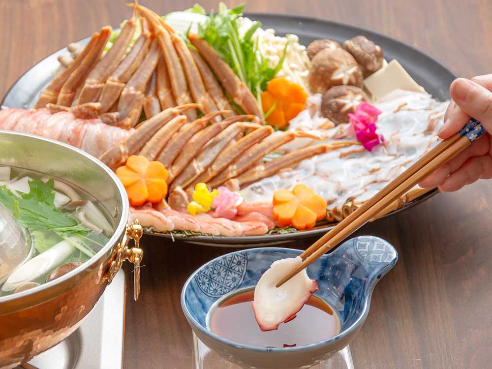 生本ずわい蟹とたこのしゃぶしゃぶセット