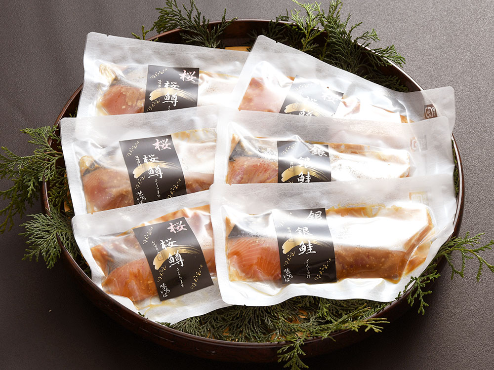 佐渡桜鱒・銀鮭味噌漬けセット