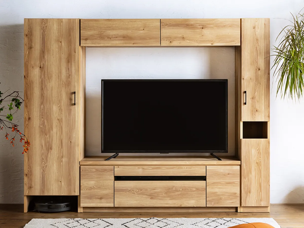 テレビ台 壁掛け風 収納 壁面収納 おしゃれ ハイタイプ テレビボード 日本製 幅215cm 新生活