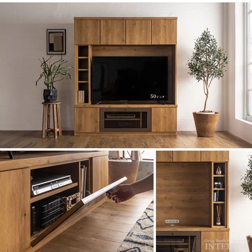 壁面収納　テレビ台 楽天市場】壁面収納 テレビ台 ハイタイプ 55インチ 55型対応 幅