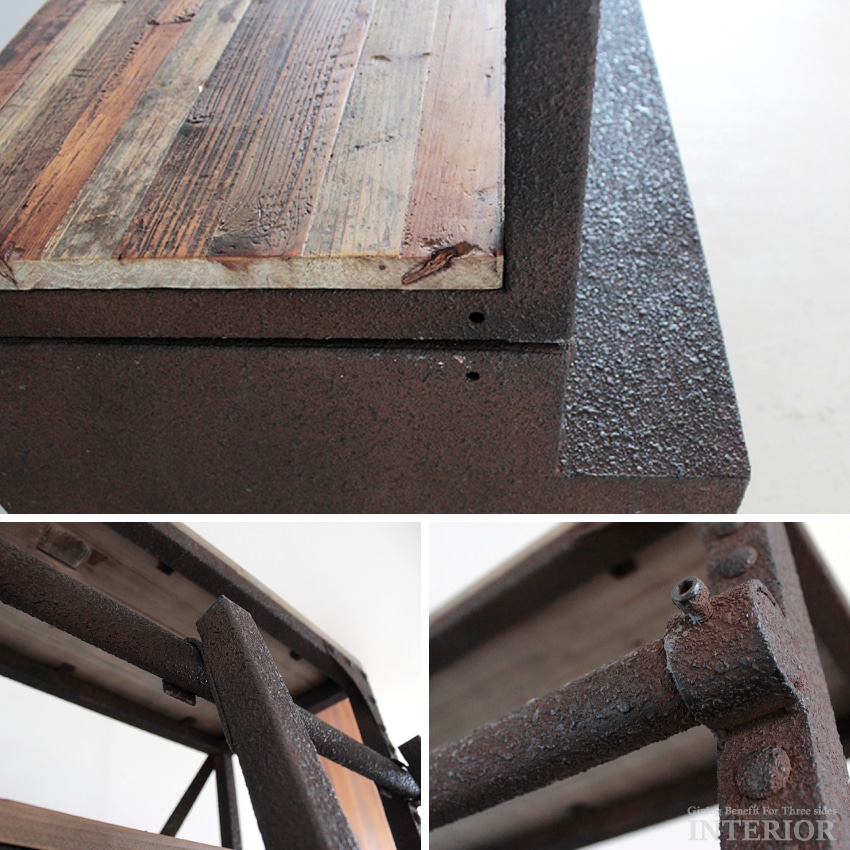 古材 オープンシェルフ アイアン スチールラック ヴィンテージ ホワイトペイント 000000000527_XvCRPSr.jpg