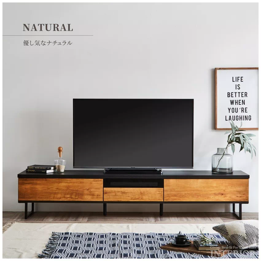 テレビ台 幅180cm おしゃれ ブラウン ナチュラル ブルックリン