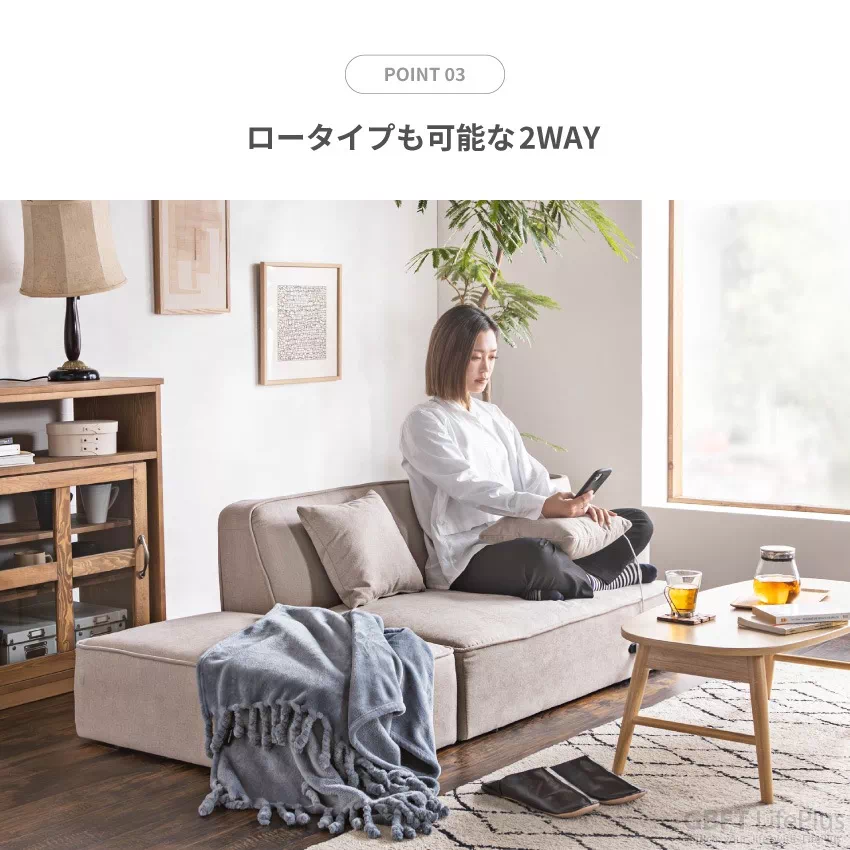 Pure Luxe ローソファー 2人掛け おしゃれ 3人掛け カウチ ソファ 北欧