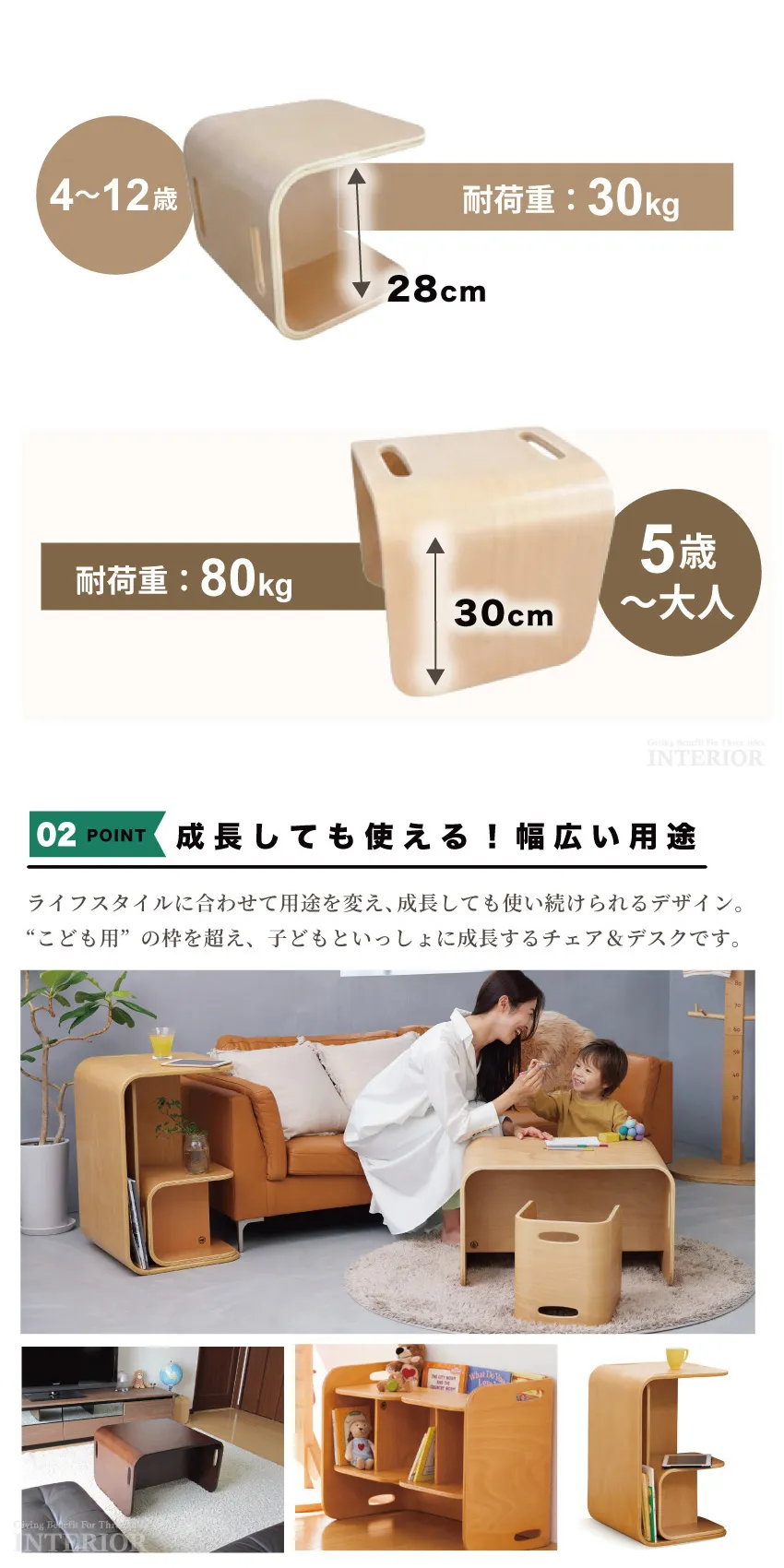 子供用チェア キッズチェア 子供椅子 ローチェア ベンチ キッズデスク