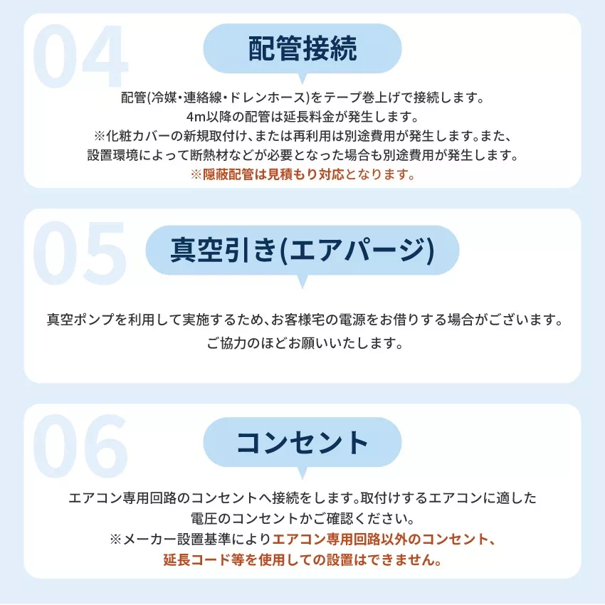標準取り付け工事の内容の詳細2
