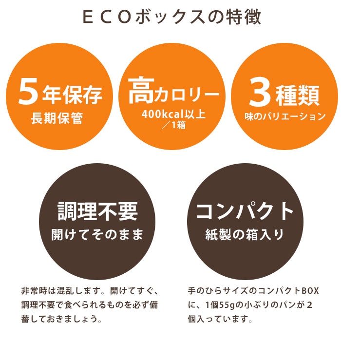 非常食 災害備蓄用パン ECOボックス 贈答用3種3箱セット ギフトBOX入り