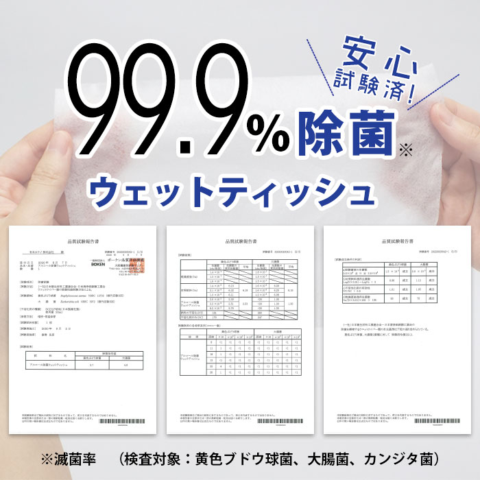 99.9％ 除菌 ウェットティッシュ フタ付き 60枚入り アルコール50％配合 | 防災グッズ・非常食のWEBショップ あんしんの殿堂 防災館