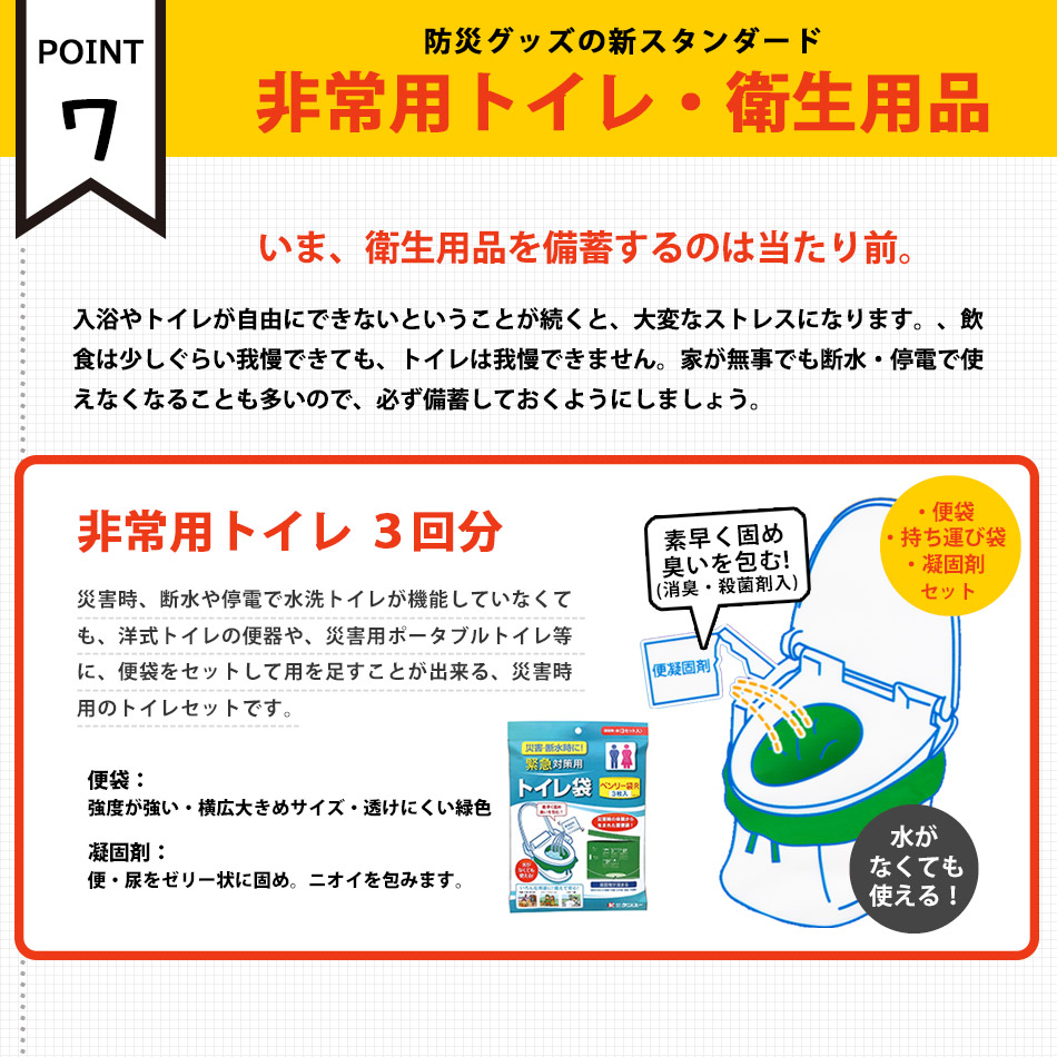 防災セット「スタンダード」非常用持ち出し品 こだわり厳選の19種22品