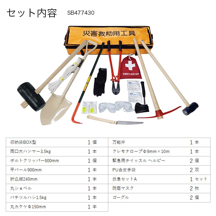 救助工具セット BOX型 防災館オリジナル ｜ あんしんの殿堂 防災館