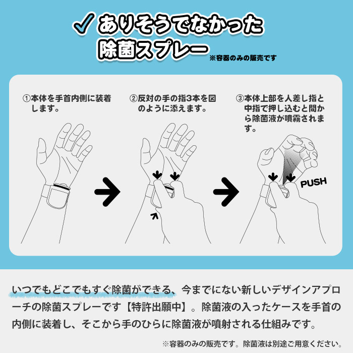 リストミスト 腕時計型除菌スプレー いつでも どこでも すぐ除菌できる