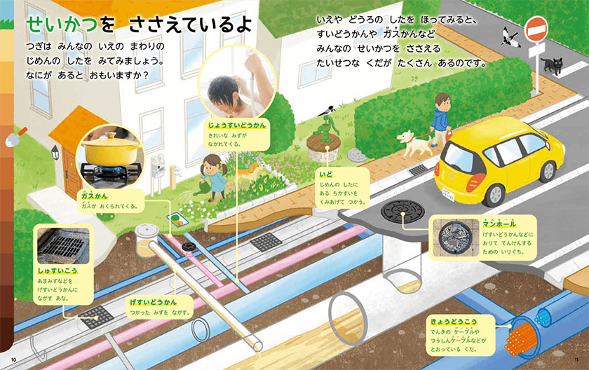 しぜんキンダーブック 2024年1月号／つちのなか