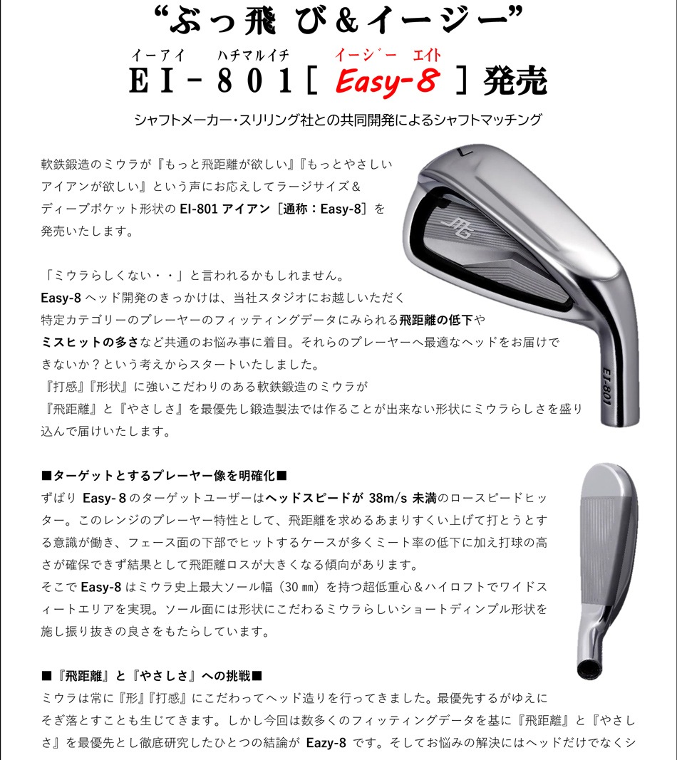 なお様 専用 三浦技研 アイアン EI801 www.algodaoapolo.com.br