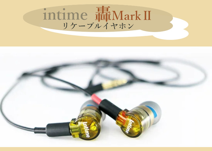 intime 轟MarkⅡ リケーブルカナル型イヤホン アンティーム、GO