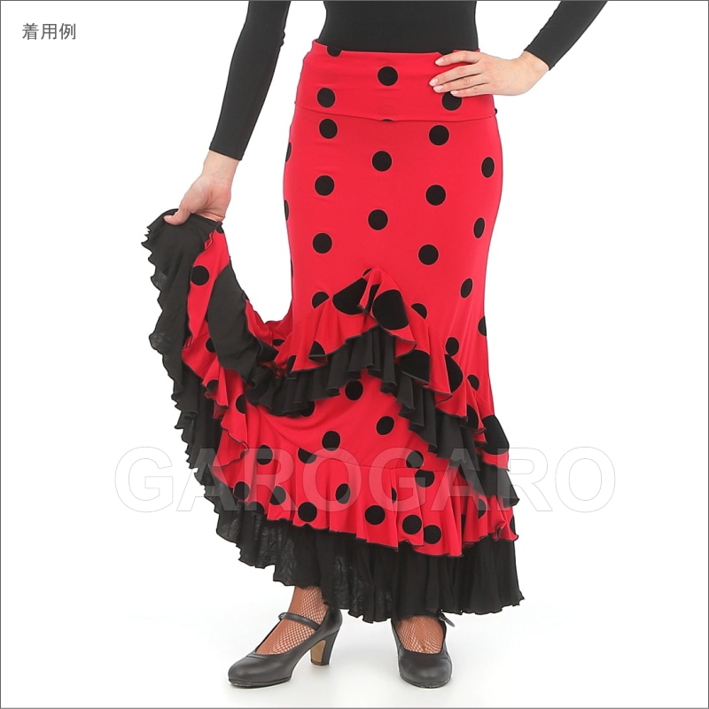 フラメンコ | スカート Capricho(カプリチョ) モデル:A5-3 水玉柄 婦人