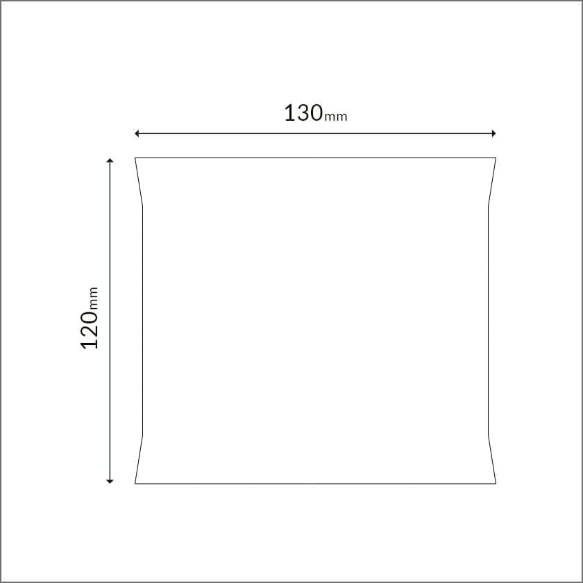 携帯エチケットセットの寸法図