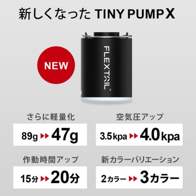 フレックステイルギア FLEXTAIL GEAR TINY PUMP X リニューアル