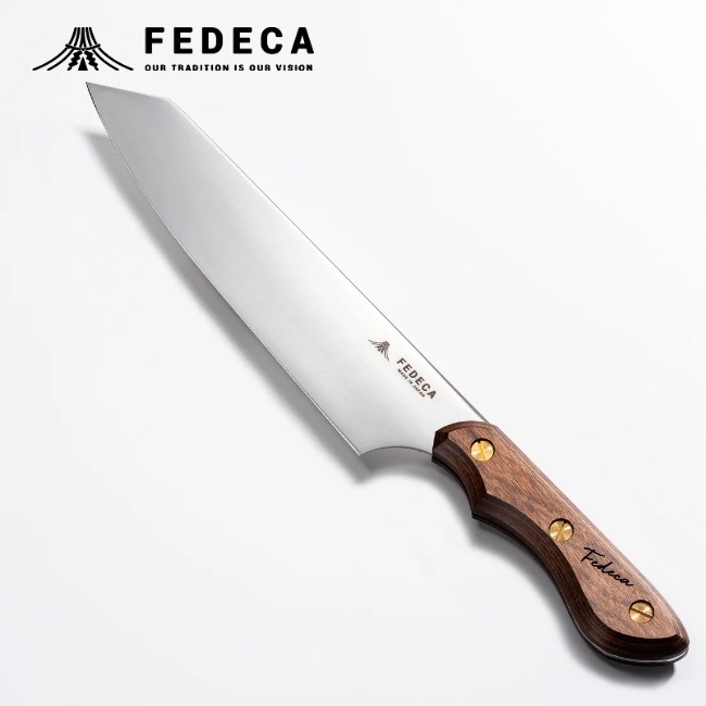 フェデカ FEDECA 三徳包丁 大 プレーンブラウン | ガレージキャンプ