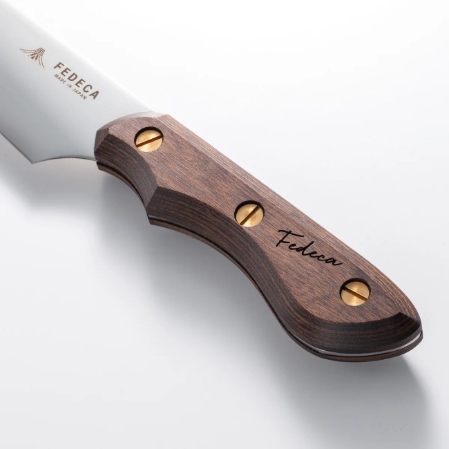 フェデカ FEDECA 三徳包丁 大 プレーンブラウン | ガレージキャンプ