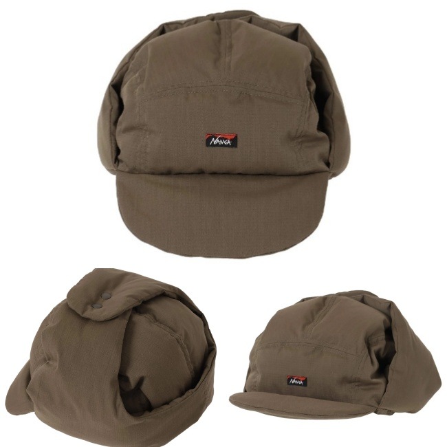 ナンガ NANGA タキビリップストップダウンイヤーフラップキャップ TAKIBI RIPSTOP DOWN EAR FLAP CAP-GARAGE  CAMP STORE