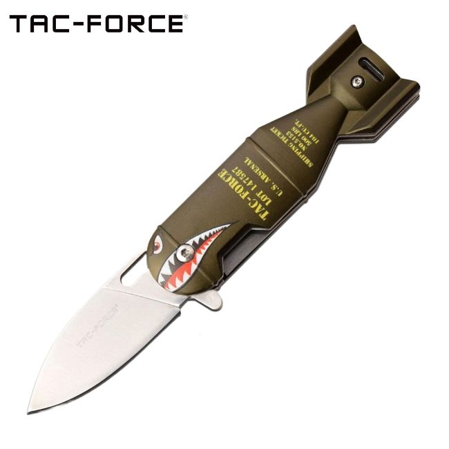 タックフォース TAC-FORCE Shark Bomb Knife Green | ガレージキャンプ