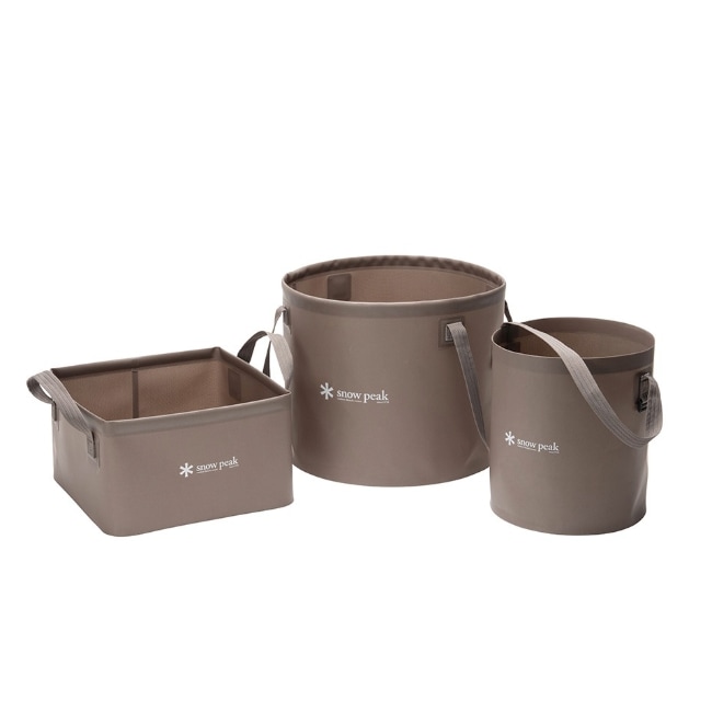 スノーピークバケツシリーズセット スノーピーク snow peak ソフトバケツ 25 | ガレージキャンプ