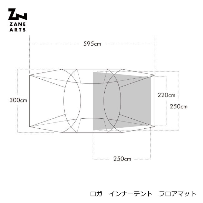 ゼインアーツ ZANE ARTS ロガ インナーテント フロアマット DT-832-GARAGE CAMP STORE