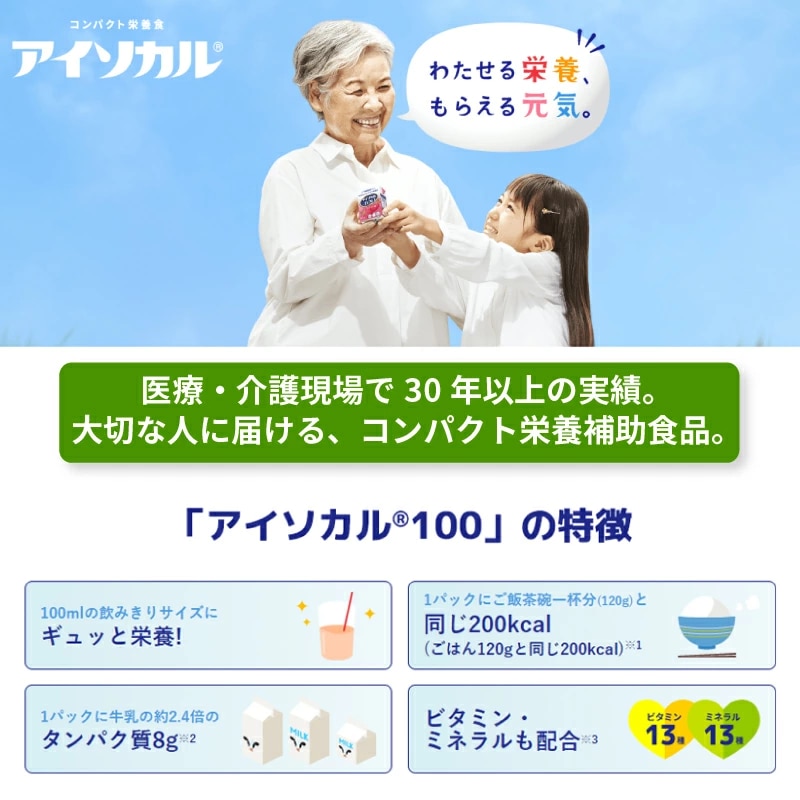 ネスレ アイソカル100 バラエティパック 100ml×24本 6種各4本 1本あたり200kcal ネスレ 栄養補助 介護食 流動食 |  濃厚流動食,2.0kcal/ml,ネスレアイソカル100 - 介護用品・福祉用品の専門通販サイト｜介護ストア げんき介