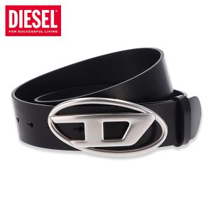 DIESEL オーバルD ロゴ　ベルト Diesel オーバル Dロゴ レザーベルト | ブラウン | FARFETCH JP