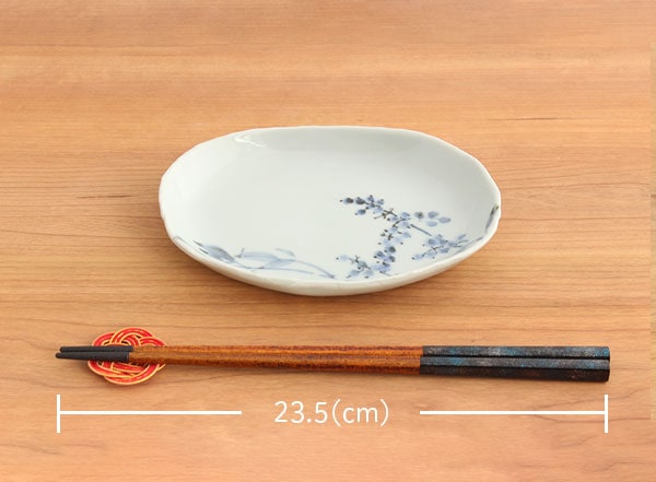 文吉窯 五寸皿（青白磁絵変り）｜九谷焼のうつわ｜和食器通販 じろや