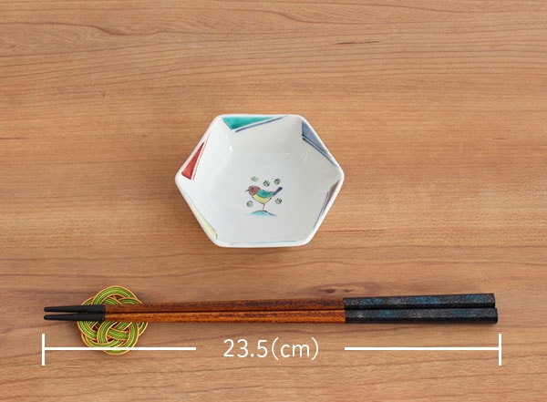 泰山窯 六角豆鉢（遊鳥）｜九谷焼のうつわ｜和食器通販 じろや