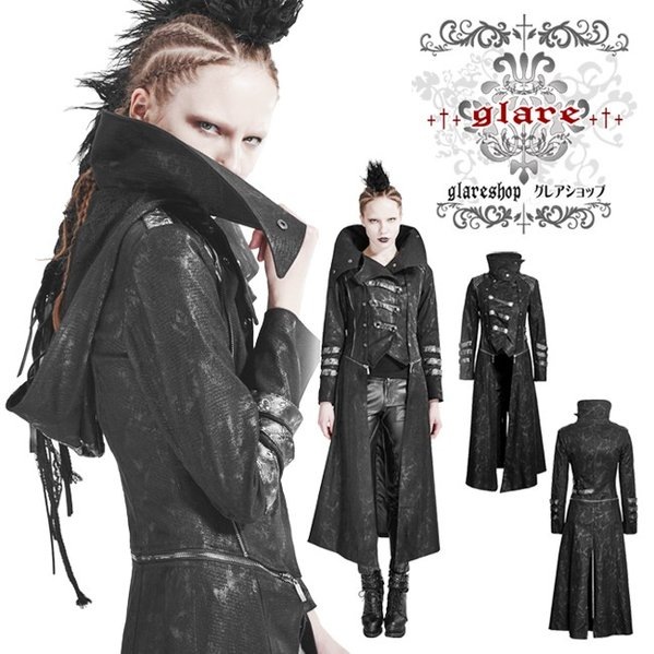 Glareshop グレアショップ 公式ストア ゴスロリ Glareshop グレアショップ S 4xl Jx099 2way ナポレオン コート ナポレオン ジャケット 黒 レディース ゴスロリ ゴシック パンク ロック ファッション スチームパンク ヴィジュアル系 V系 モード系 コスプレ