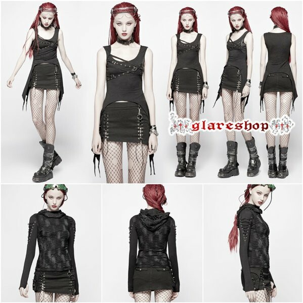 Glareshop グレアショップ 公式ストア Glareshop グレアショップ Xs 4xl Sx270 ゴスロリ フロントレースアップ ミニ スカート ショートパンツ 縫い付き 黒 レディース ゴスロリ ゴシック パンク ロック ファッション スチームパンク ヴィジュアル系 V系