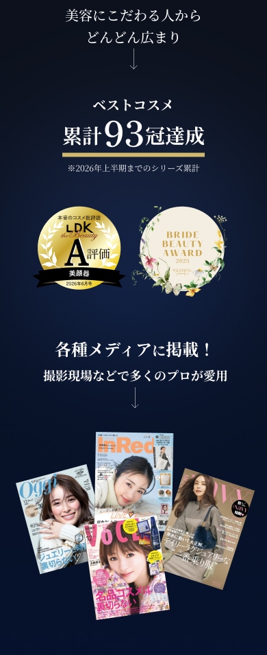 ベストコスメ多数受賞